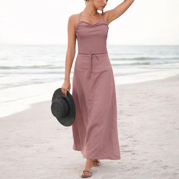 Maxi rok van gewassen linnen,  maxi skirt made of washed linen