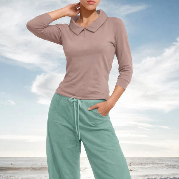 zomerbroek van linnen chambray / summer pants linen chambray