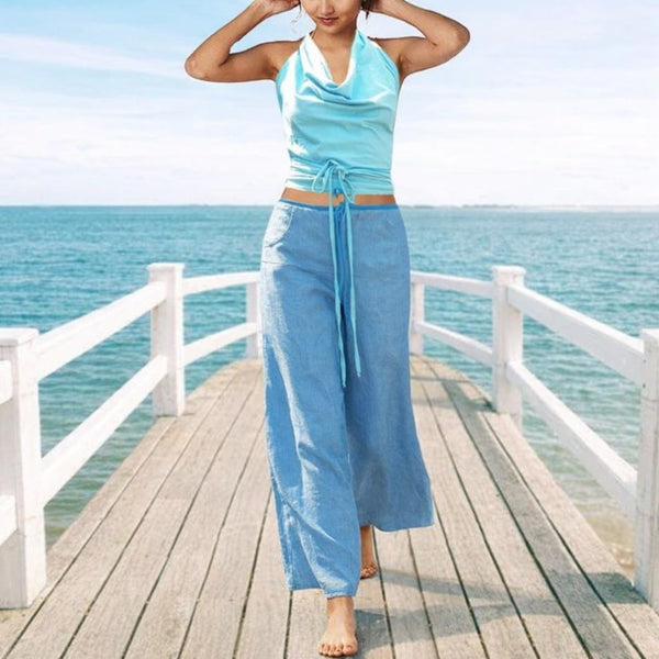 zomerbroek van linnen chambray / summer pants linen chambray