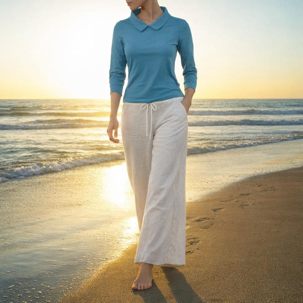 zomerbroek van linnen chambray / summer pants linen chambray