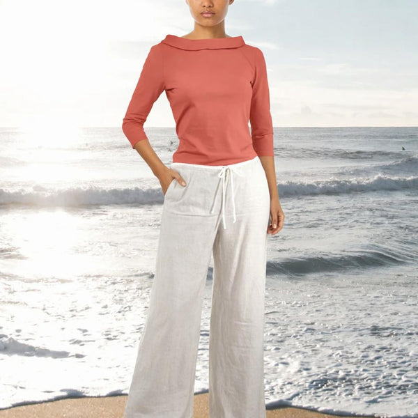 zomerbroek van linnen chambray / summer pants linen chambray