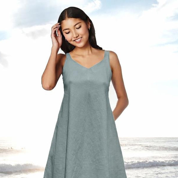 linnen A lijn zomer jurkje / summer swing dress