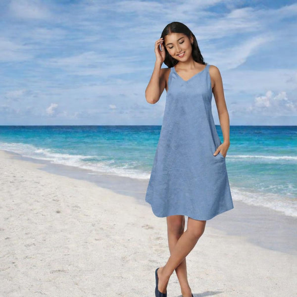 linnen A lijn zomer jurkje / summer swing dress