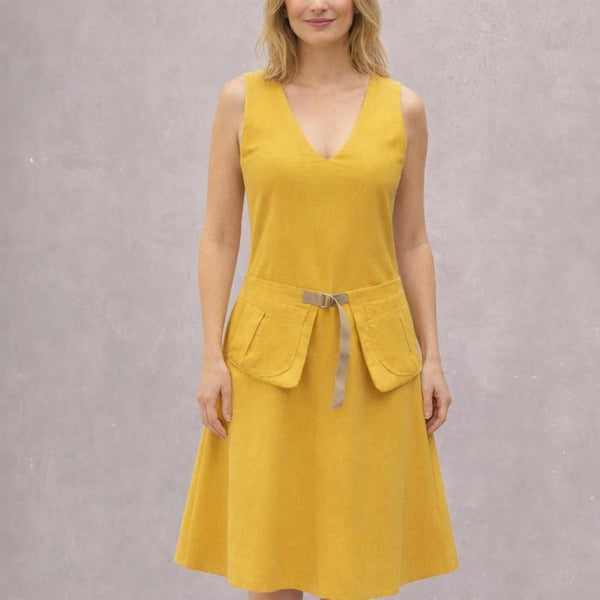 Linnen zomer jurk met losse heupband, Linen summer dress with separate belt