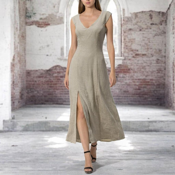 linnen maxi jurk / linen maxi dress