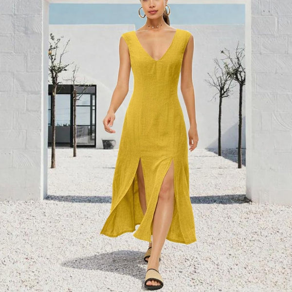 linnen maxi jurk / linen maxi dress