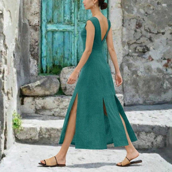 linnen maxi jurk / linen maxi dress