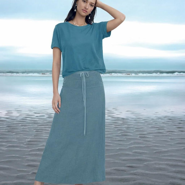 maxi rok in zomerlinnen / maxi  skirt in summer linen
