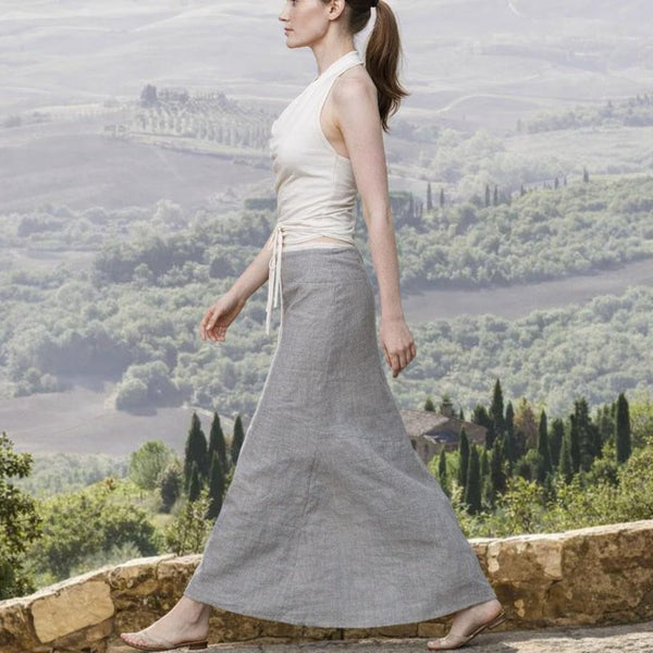 maxi rok in zomerlinnen / maxi  skirt in summer linen