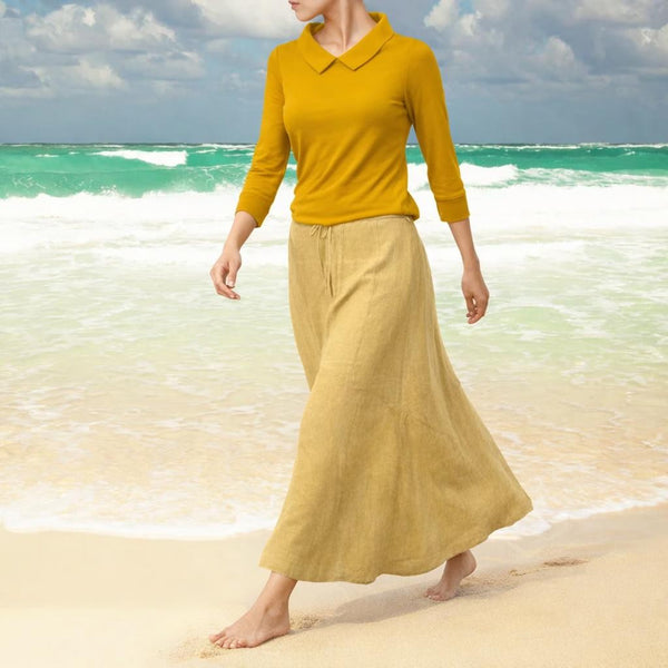 maxi rok in zomerlinnen / maxi  skirt in summer linen