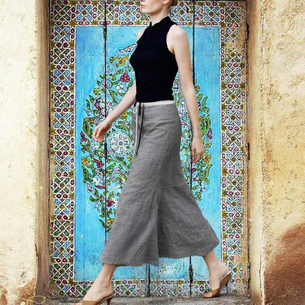 linnen maxi rok in zandloper lijn / linen maxi skirt in hour glass line