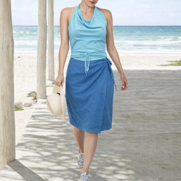 wrap rokje biologische linnen / organic linen wrap skirt