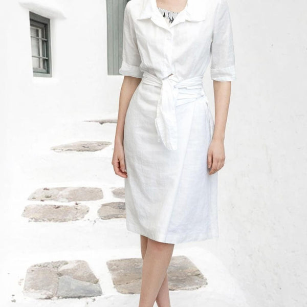 wrap rokje biologische linnen / organic linen wrap skirt