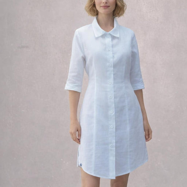 Organic katoenen voile blouse-jurk / organic cotton voile shirt-dress