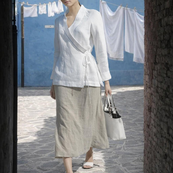 linnen kimono blouse / linen kimono blouse