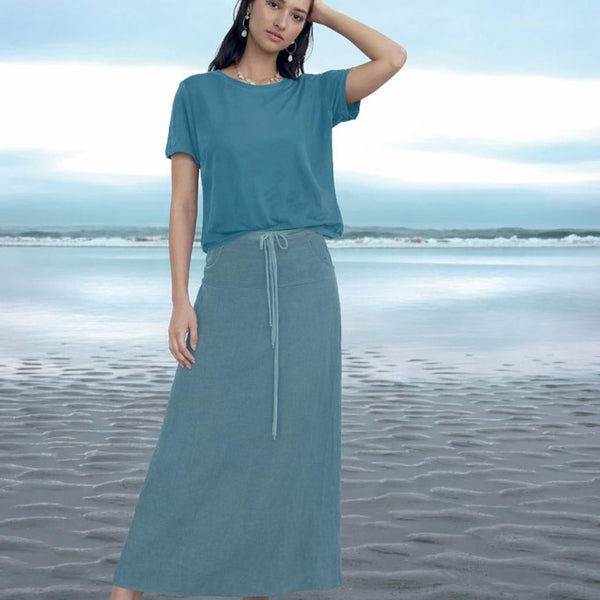 Cupro cropped sweater blouse