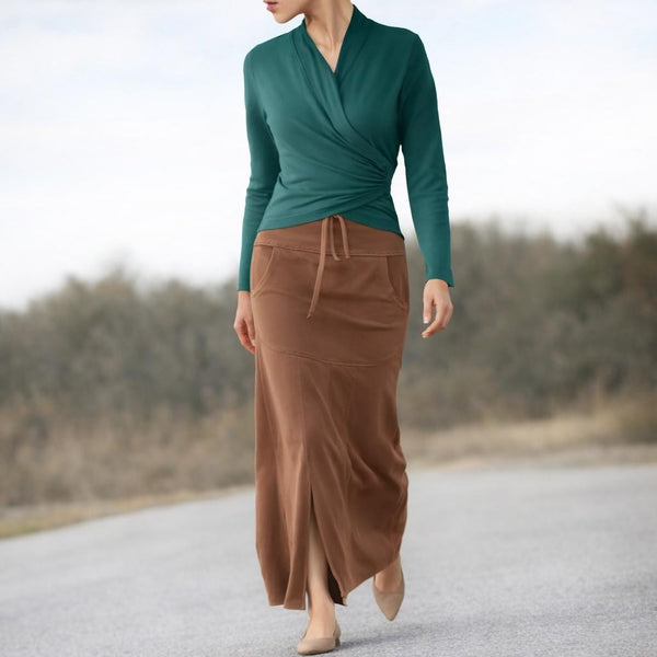 Wikkelvest van organische katoenen jogging / wrap cardigan of organic cotton sweat