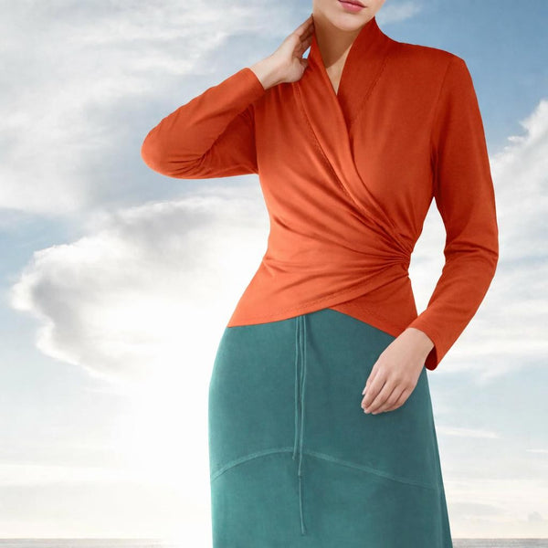 Wikkelvest van organische katoenen jogging / wrap cardigan of organic cotton sweat