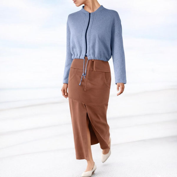 kort gevoerd bomber vestje van katoenen fleece / lined bomber made of organic cotton fleece