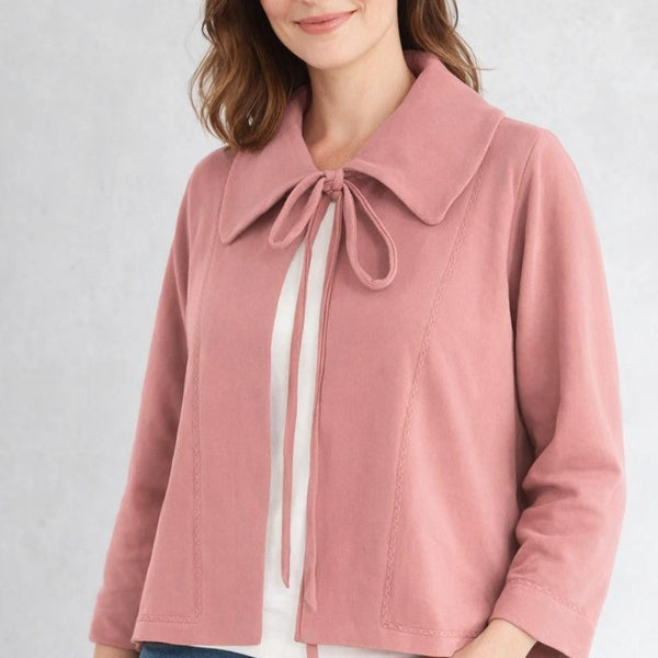 Vintage A-lijn vest in warme soft sweat bio cotton / Vintage cardigan in soft sweat bio cotton