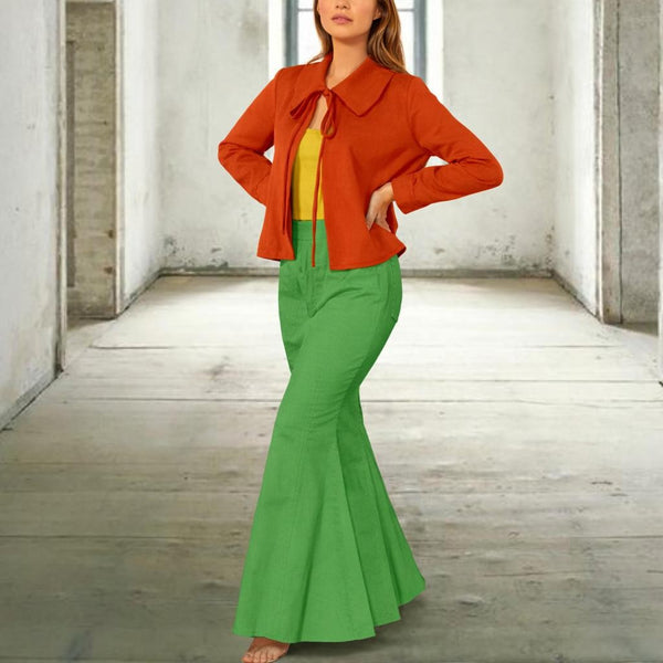 Vintage A-lijn vest in warme soft sweat bio cotton / Vintage cardigan in soft sweat bio cotton