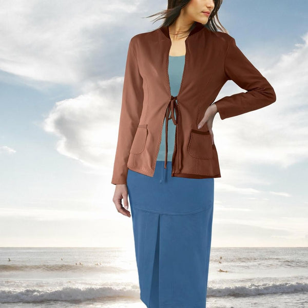 Gevoerd sportief vest-jasje in bio katoenen soft sweat / lined sportive cardigan in soft sweat