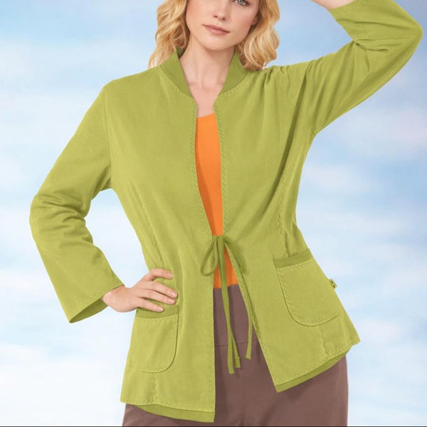 Gevoerd sportief vest-jasje in bio katoenen soft sweat / lined sportive cardigan in soft sweat