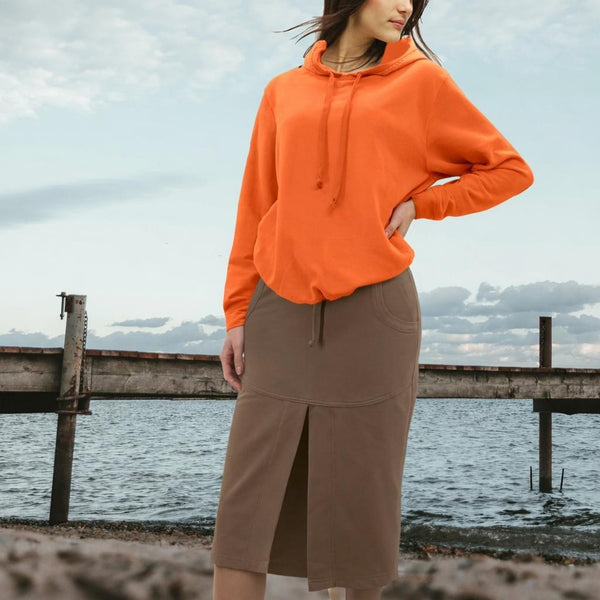Midi rok van soft sweat bio katoen / Midi skirt made of soft sweat organic cotton