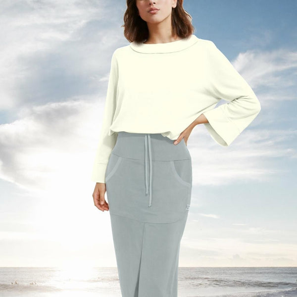 Midi rok van soft sweat bio katoen / Midi skirt made of soft sweat organic cotton