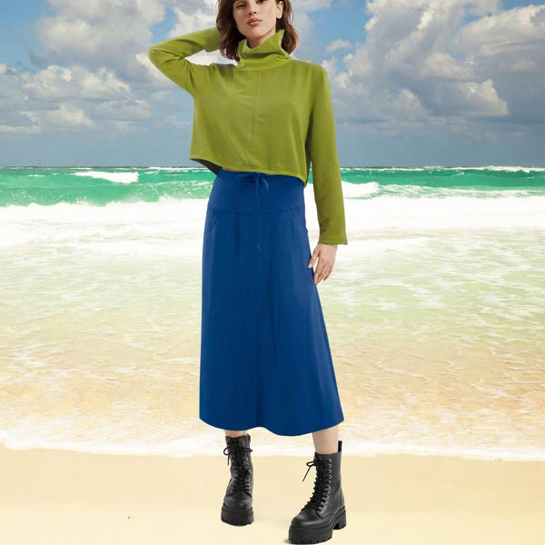 Sportieve midi rok van soft sweat bio katoen /Trending midi skirt made of soft sweat organic cotton