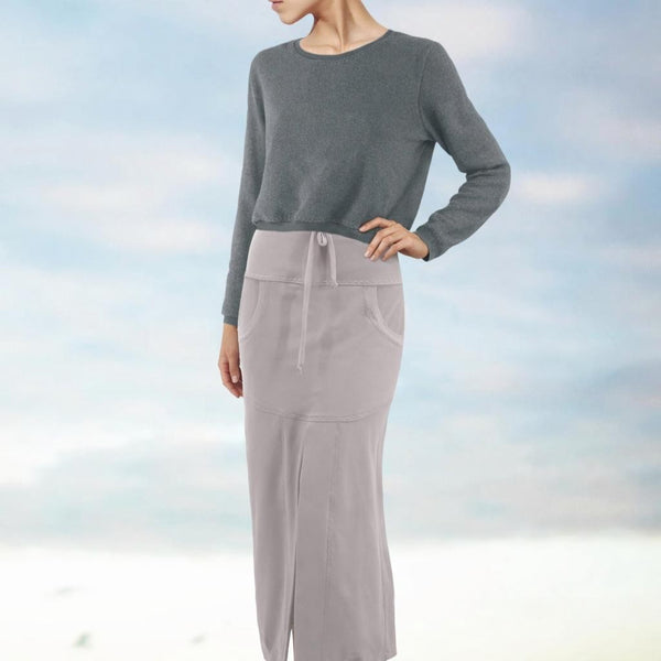 Sportieve maxi rok van soft sweat bio katoen / Sportive maxi skirt made of soft sweat organic cotton