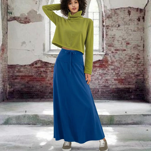 Trending maxi rok van soft sweat bio katoen /Trending maxi skirt made of soft sweat organic cotton