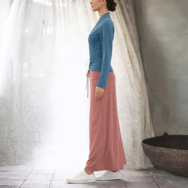 Trending maxi rok van soft sweat bio katoen /Trending maxi skirt made of soft sweat organic cotton