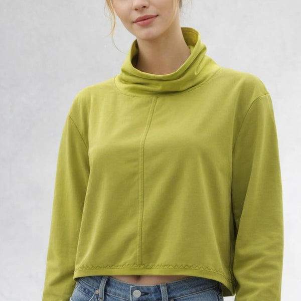 Cropped sweater van soft sweat bio katoen /Cropped sweater made of soft sweat organic cotton