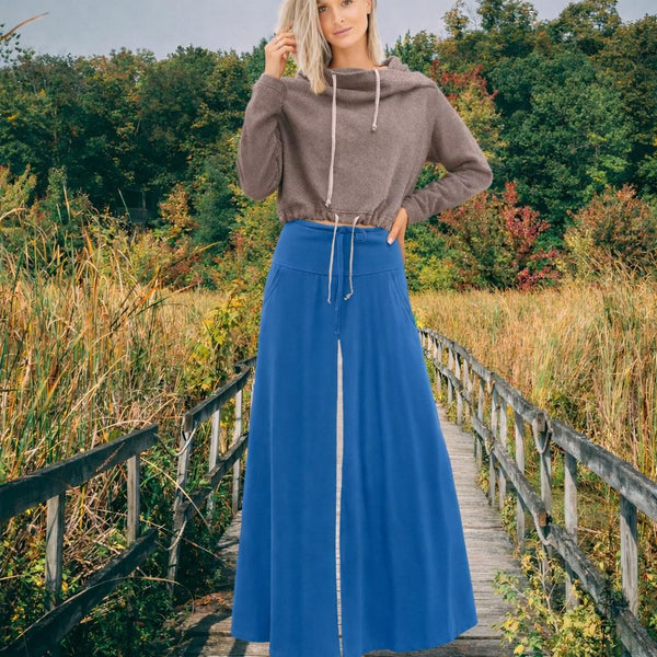 korte sweater van katoenen fleece / cropped organic cotton fleece sweater