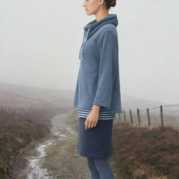 Katoenen A-lijn sweater / A-line organic cotton fleece sweater