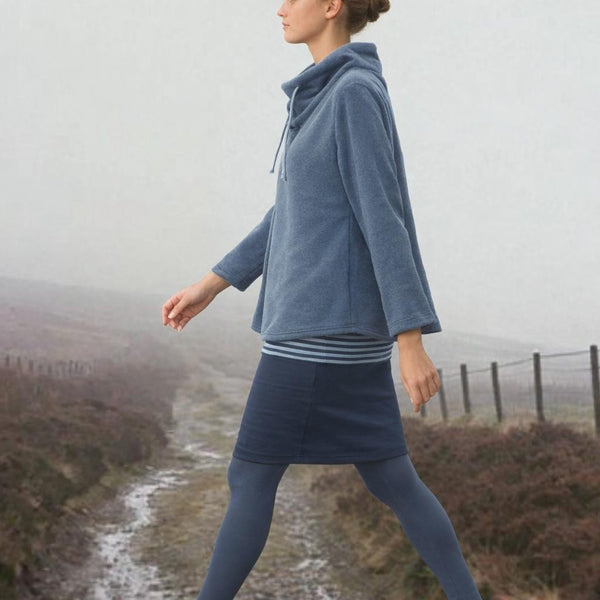 Katoenen A-lijn sweater / A-line organic cotton fleece sweater