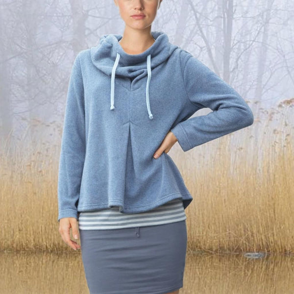 Katoenen A-lijn sweater / A-line organic cotton fleece sweater