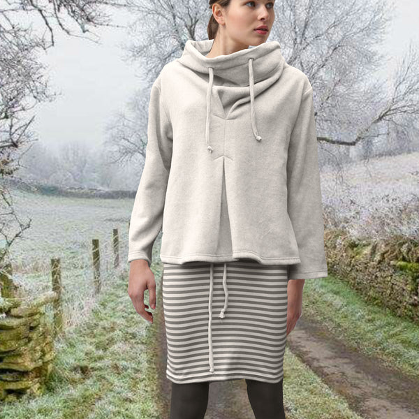 Katoenen A-lijn sweater / A-line organic cotton fleece sweater