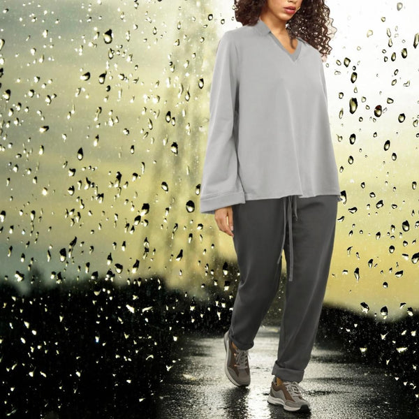 A-lijn sweater van soft sweat bio katoen /A-line sweater made of soft sweat organic cotton