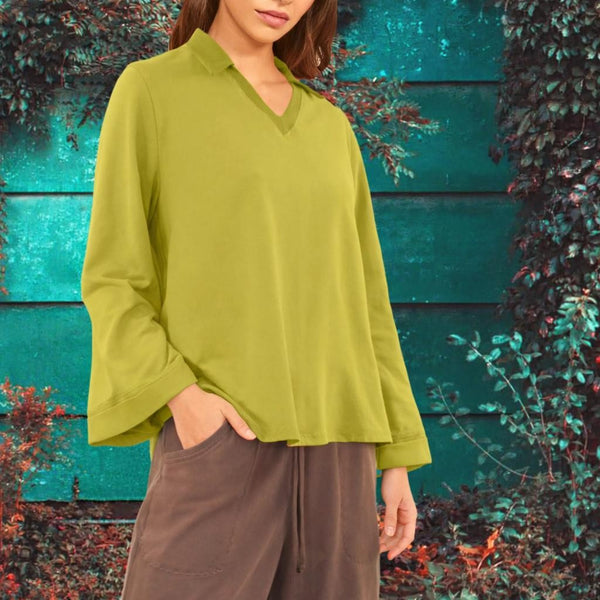 A-lijn sweater van soft sweat bio katoen /A-line sweater made of soft sweat organic cotton