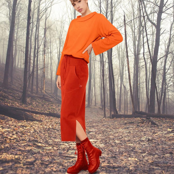 A-lijn sweater met boothals van soft sweat bio katoen /A-line sweater with boatneck made of soft sweat organic cotton