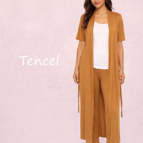 Tencel lang vest / Tencel long cardigan