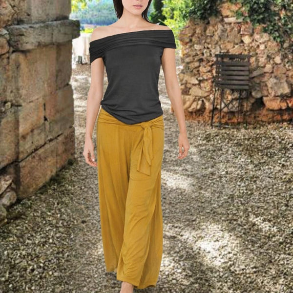 Tencel hemdje met drape hals/ Tencel camisole with drape collar