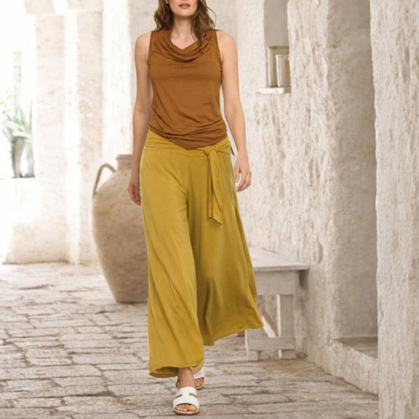 Tencel hemdje met drape hals/ Tencel camisole with drape collar