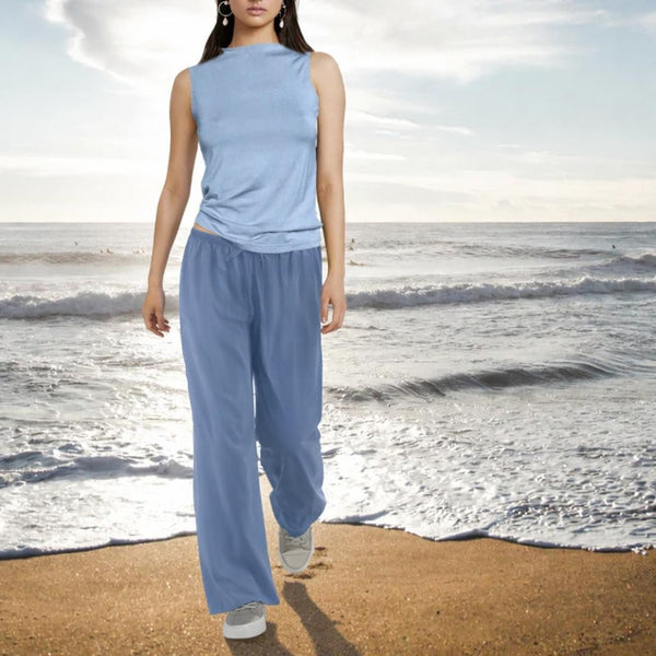 Tencel hemdje met boordje/ Tencel camisole with collar