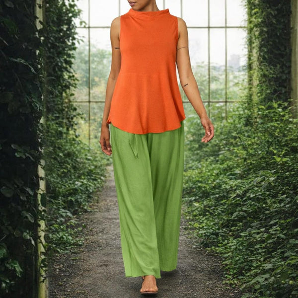 Tencel A lijn shirt met boordje/ Tencel A line shirt with collar