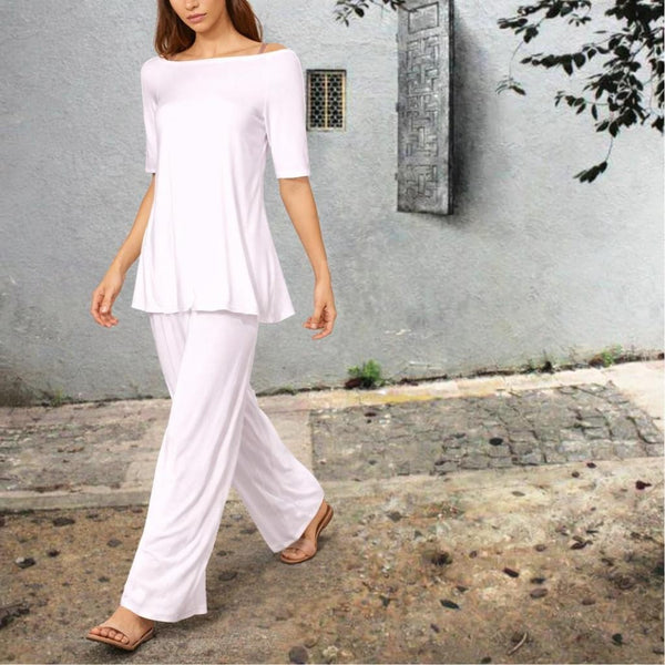 Tencel A lijn shirt met boothals/ Tencel A line shirt with boat neck