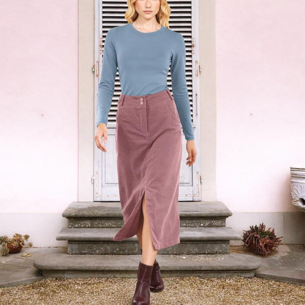 Hippe ribcord  rok, Trendy corduroy skirt