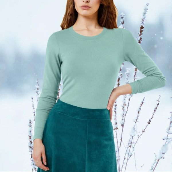 Tencel shirt ronde hals/ Tencel shirt with crow neck